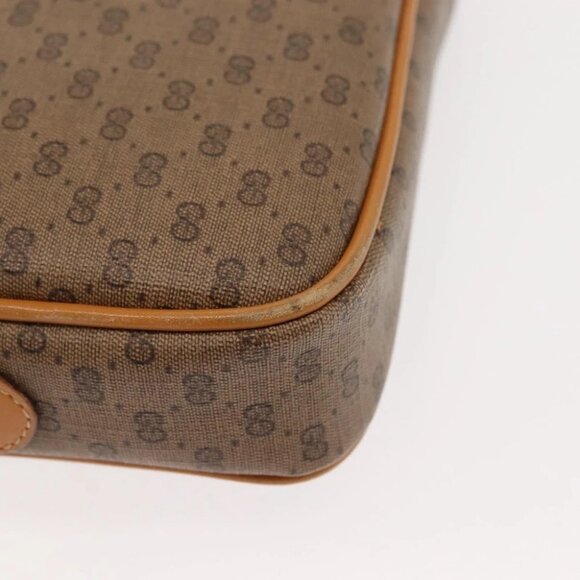 GUCCI Micro GG Canvas Shoulder Bag PVC Leather Beige - Picture 12 of 16